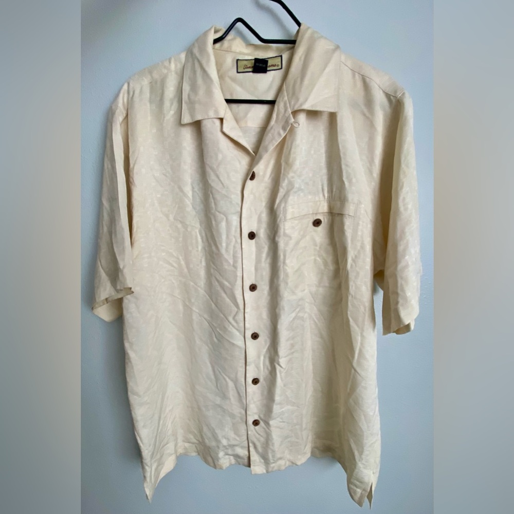 Tommy Bahama “Shake My Day” Silk Shirt, size medium
